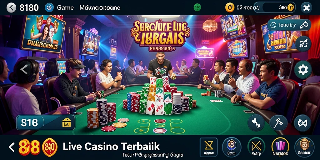 Gameplay seru dan interaktif di aplikasi Live Casino 8180.
