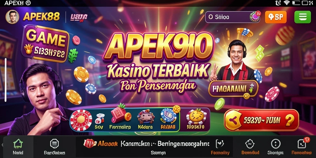 Tampilan gameplay APEK88 yang menarik dan interaktif dalam suasana Kasino.
