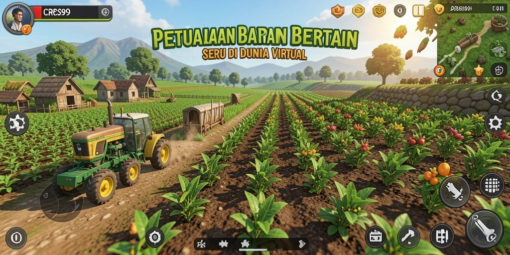 Gameplay menarik bertani dengan berbagai fitur seru di CRS99.