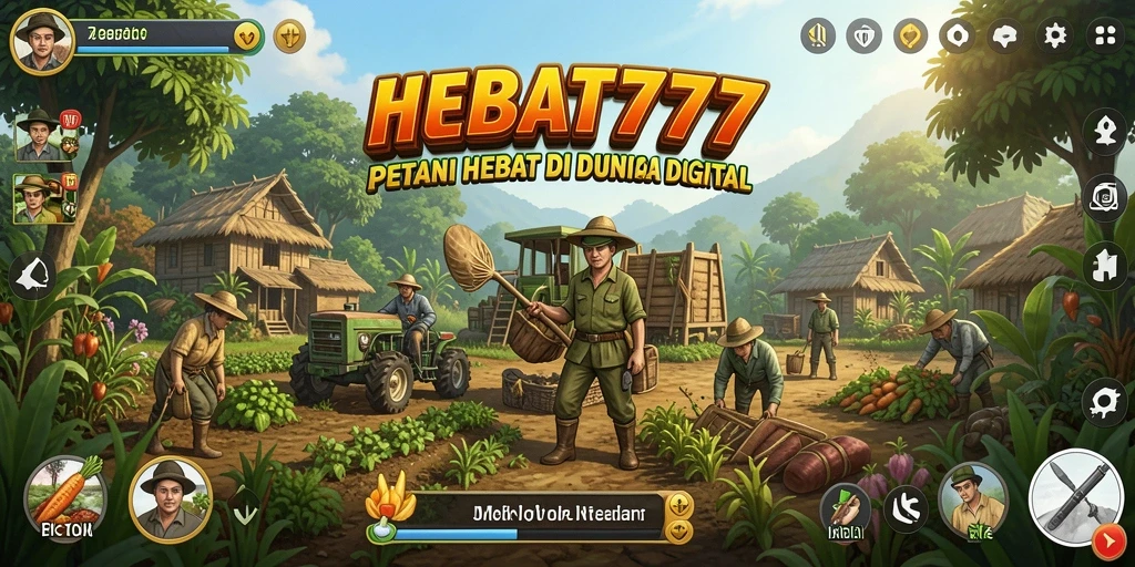 Tampilan gameplay HEBAT777 yang menakjubkan dengan aktivitas bertani.