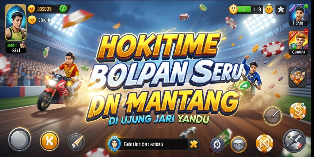 Screenshot HOKITIME menampilkan aksi balapan yang mendebarkan di lintasan.