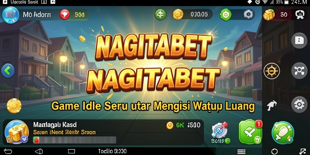 Screenshot gameplay NAGITABET menampilkan karakter yang sedang mengumpulkan sumber daya.