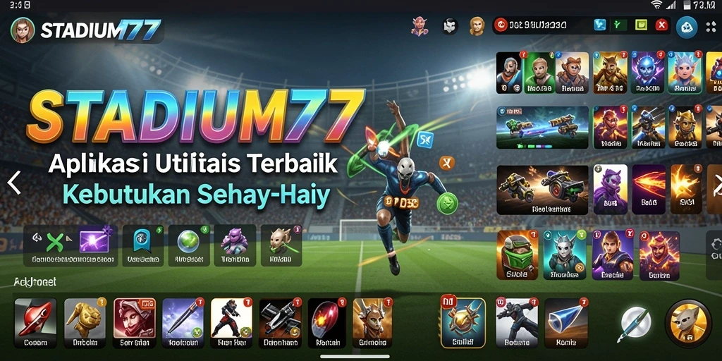 Screenshot STADIUM77 menunjukkan antarmuka aplikasi yang intuitif dan mudah digunakan.