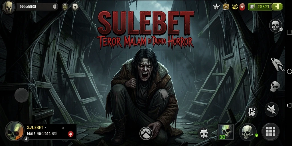 Screenshot gameplay SULEBET dengan suasana horror mencekam.