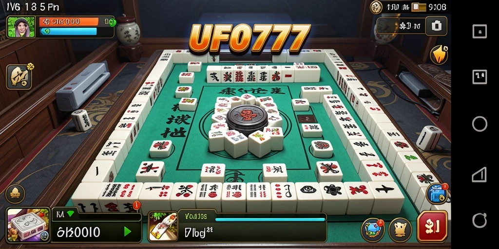 Tampilan gameplay menantang di UFO777 dengan desain Mahjong yang menarik.